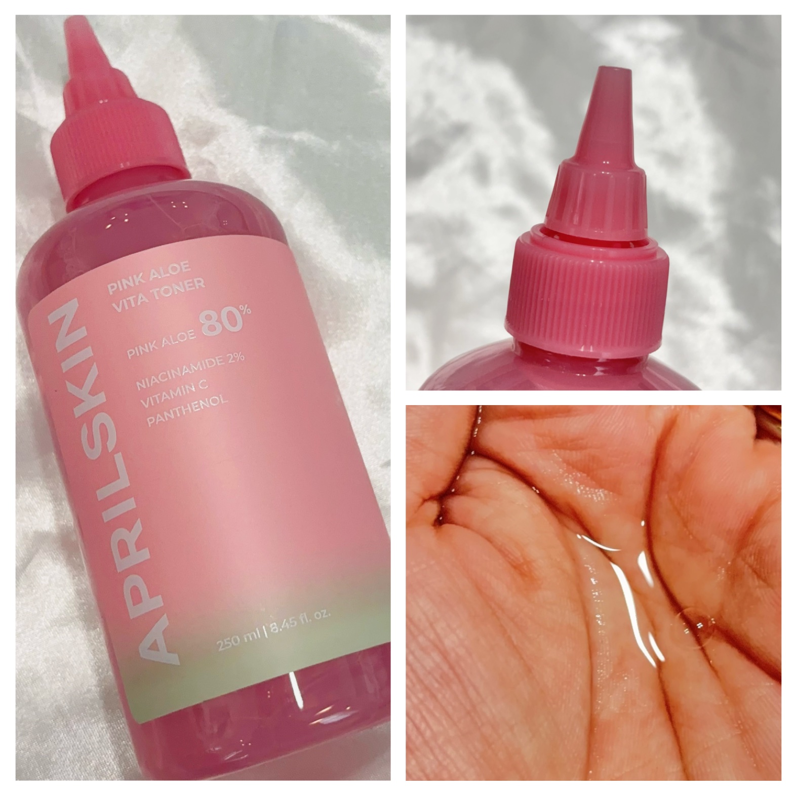 ピンクアロエビタトナー/APRILSKIN/化粧水を使ったクチコミ（2枚目）