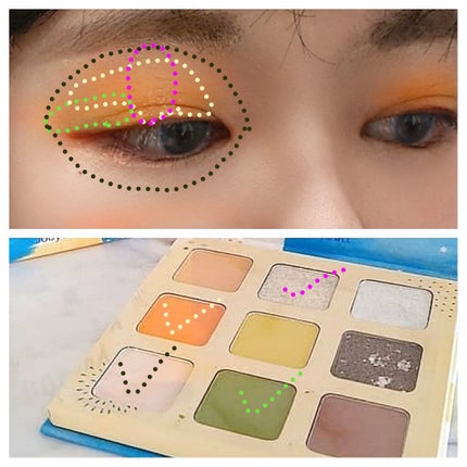 ハッピーホリデー9色アイシャドウパレット/JUDYDOLL/アイシャドウパレットを使ったクチコミ(2枚目)