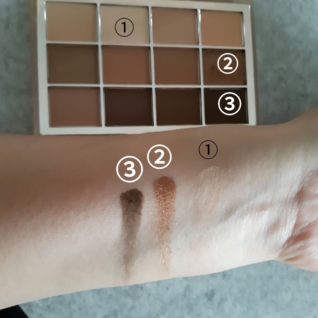 ソフトブラーリングアイパレット 01.バニラブラーリング/wakemake/アイシャドウパレットを使ったクチコミ（2枚目）