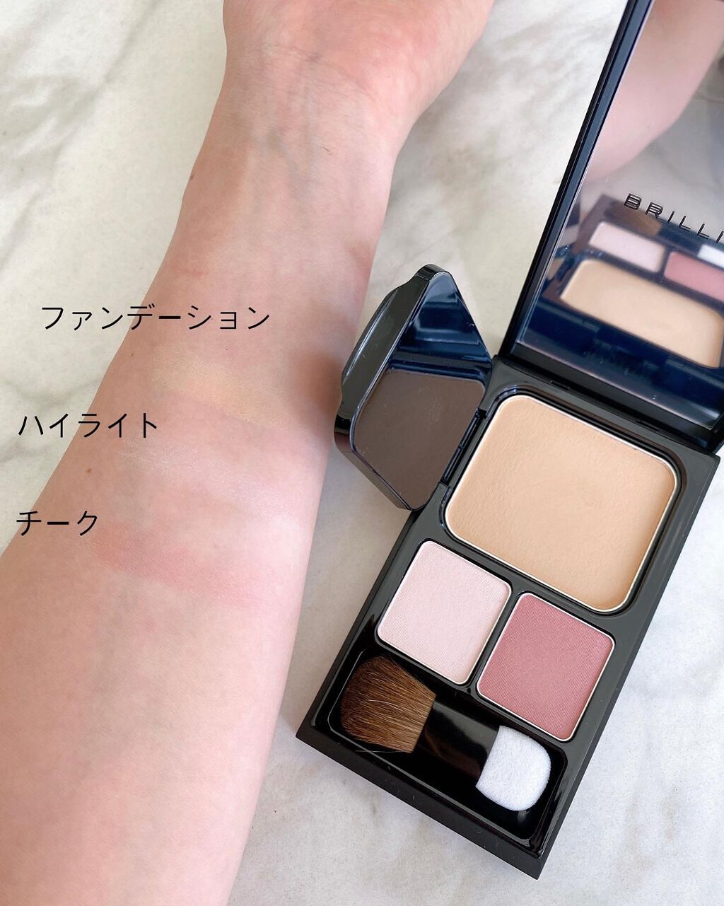 パウダリーファンデーション コンフィデントタッチ セカンドスキン 40/ブリリアージュ/パウダーファンデーションを使ったクチコミ（2枚目）