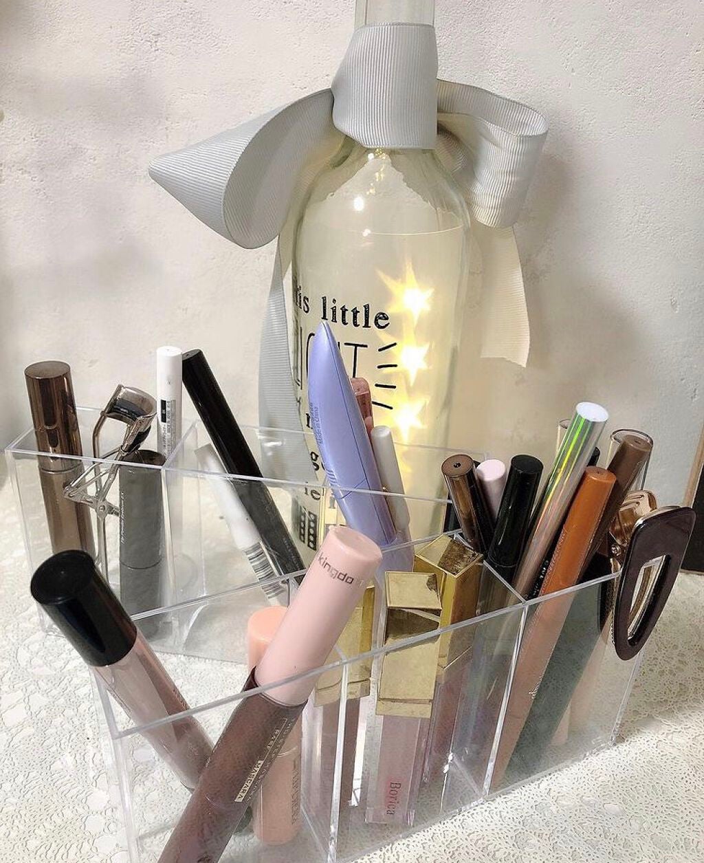 lala on LIPS 「#コスメ収納紹介しますこちらの透明ケースはセリアのものです透明..」(1枚目)