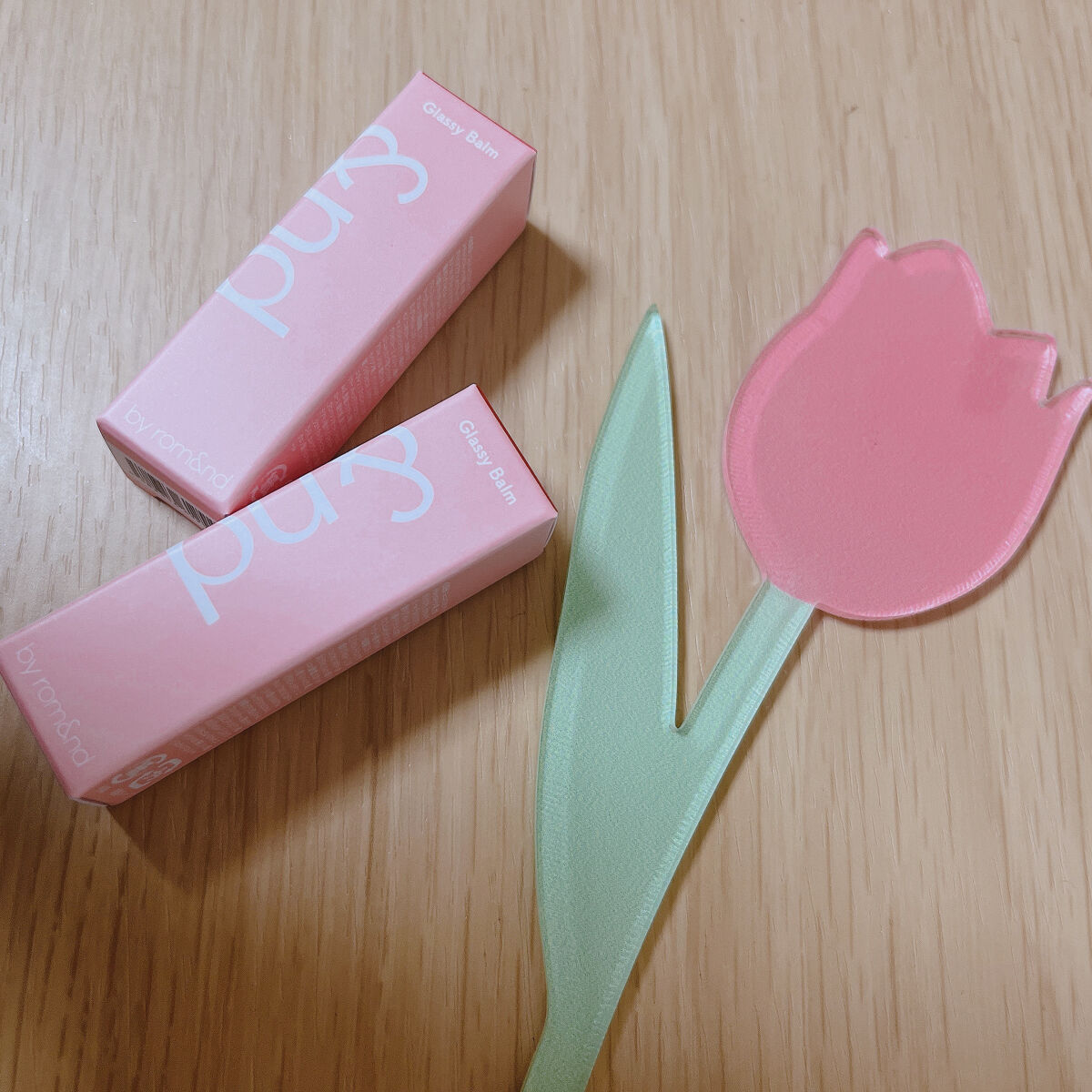 アンドバイロムアンド グラッシーバーム/&nd by rom&nd/口紅を使ったクチコミ（1枚目）