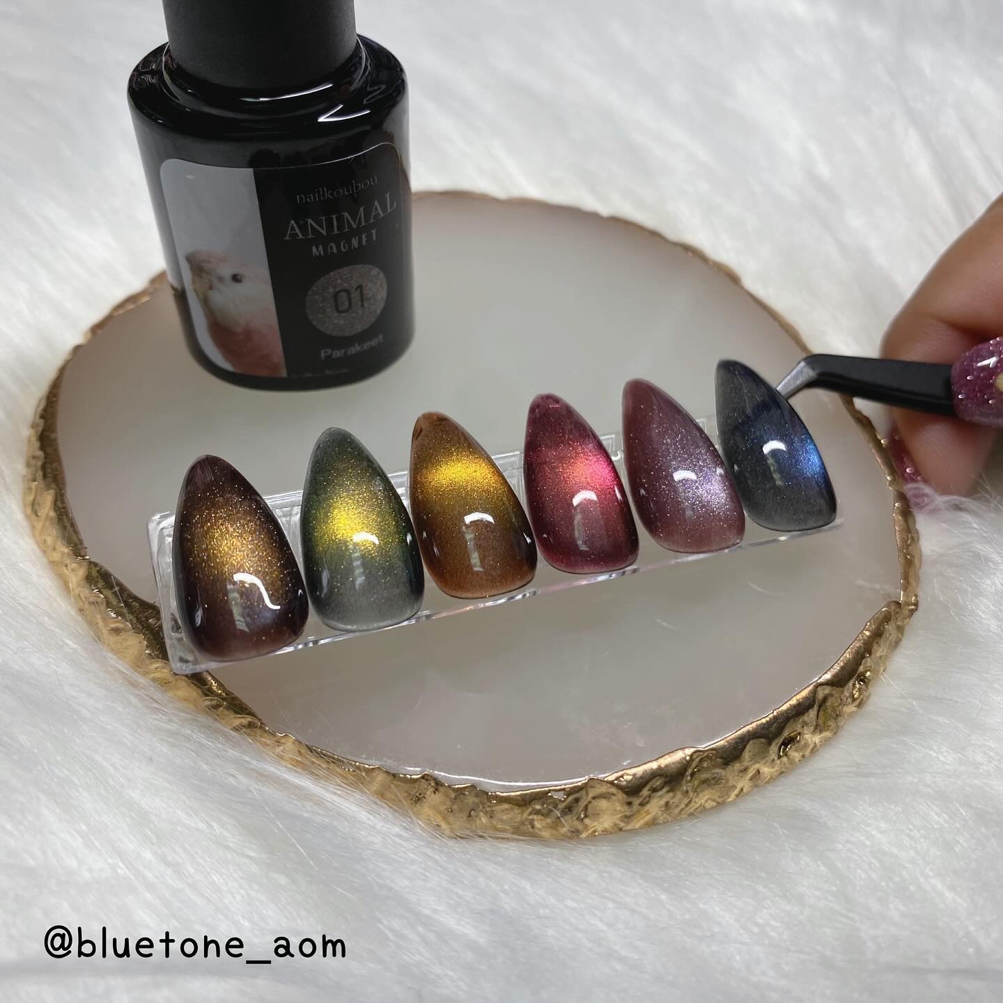 アニマルマグネットジェル/ネイル工房/ジェルネイルを使ったクチコミ（2枚目）