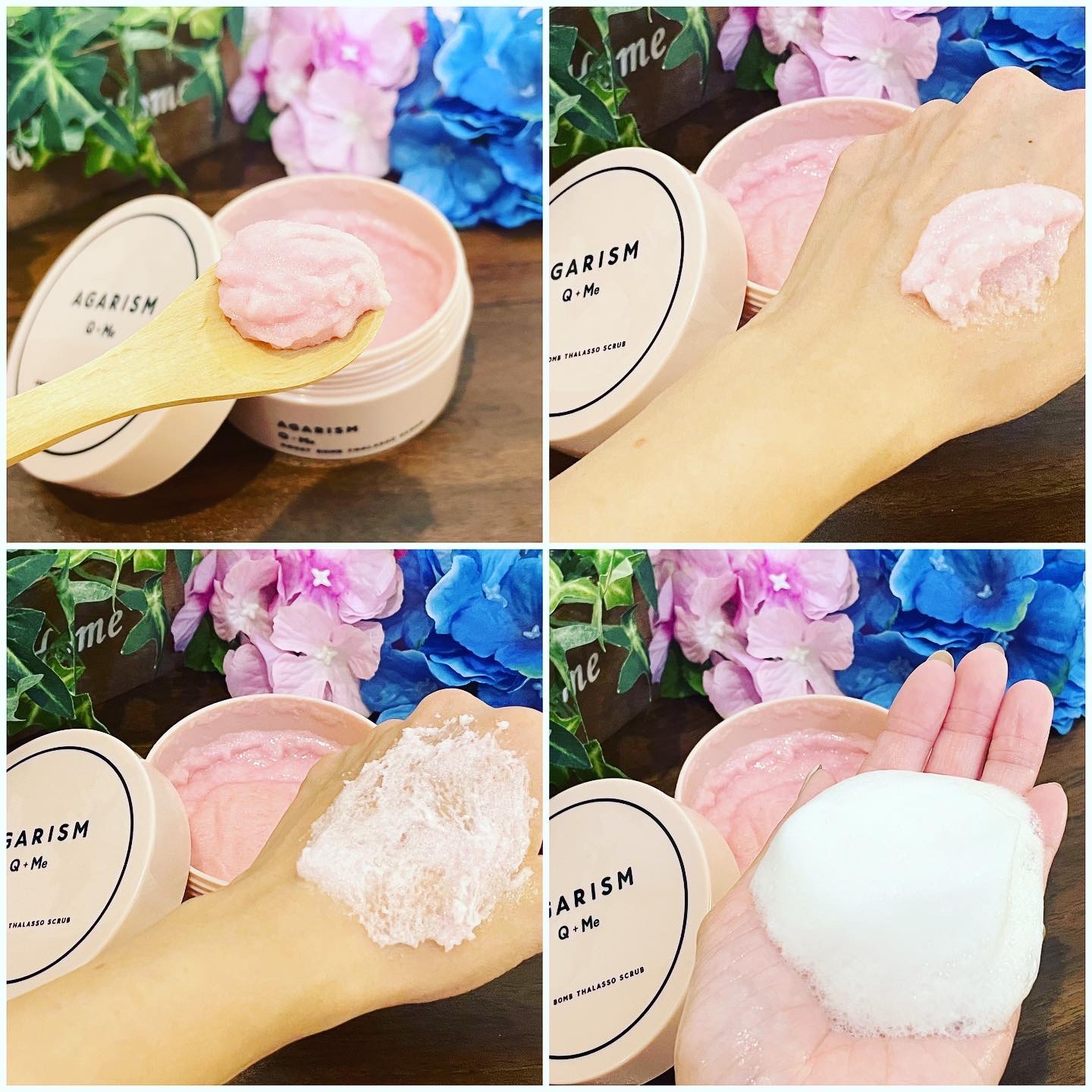 Q+Me スウィート ボム タラソ スクラブ/AGARISM/バスト・ヒップケアを使ったクチコミ（3枚目）