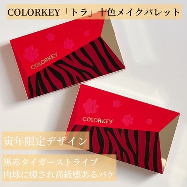 トラ十色アイシャドウパレット/COLORKEY/アイシャドウパレットを使ったクチコミ（2枚目）