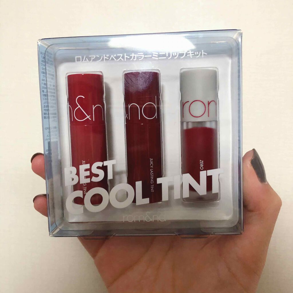 ベストティントエディション ミニリップキット/rom&nd/リップティントを使ったクチコミ（2枚目）