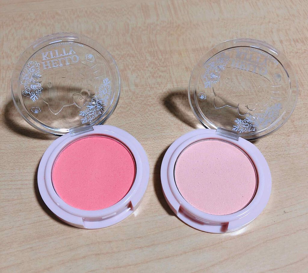 Blooming Kitty パウダーチーク/DAISO/パウダーチークを使ったクチコミ(2枚目)