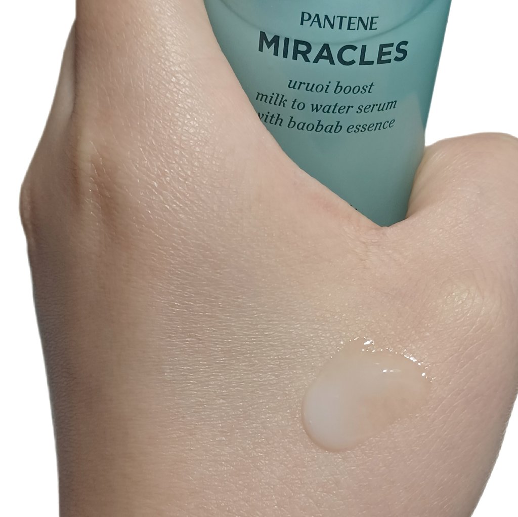 ミラクルズ うるおいブーストミルクウォーターセラム/パンテーン/アウトバストリートメントを使ったクチコミ（3枚目）