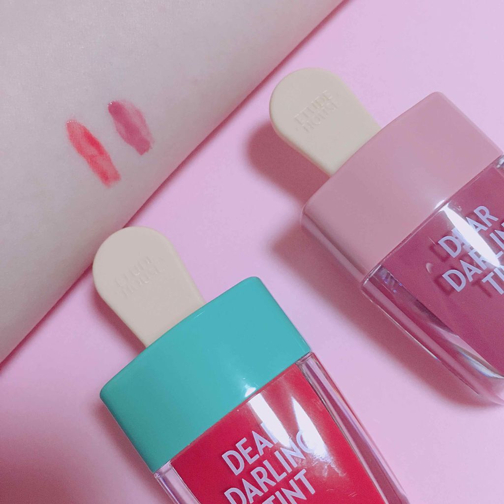 ディアダーリン ウォータージェルティント (アイスティント)/ETUDE/口紅を使ったクチコミ(2枚目)