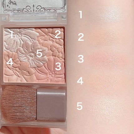 グロウフルールチークス(ブレンドタイプ)/キャンメイク/パウダーチークを使ったクチコミ(3枚目)