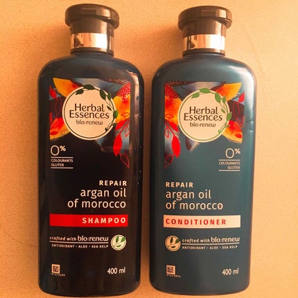 hacica ディープモイスト ヘッドスパヘアパック1.5のクチコミ「ハーバルエッセンス ビオリニュー モロッカンオイル
シャンプー と コンディショナー
それぞ.....」(1枚目)