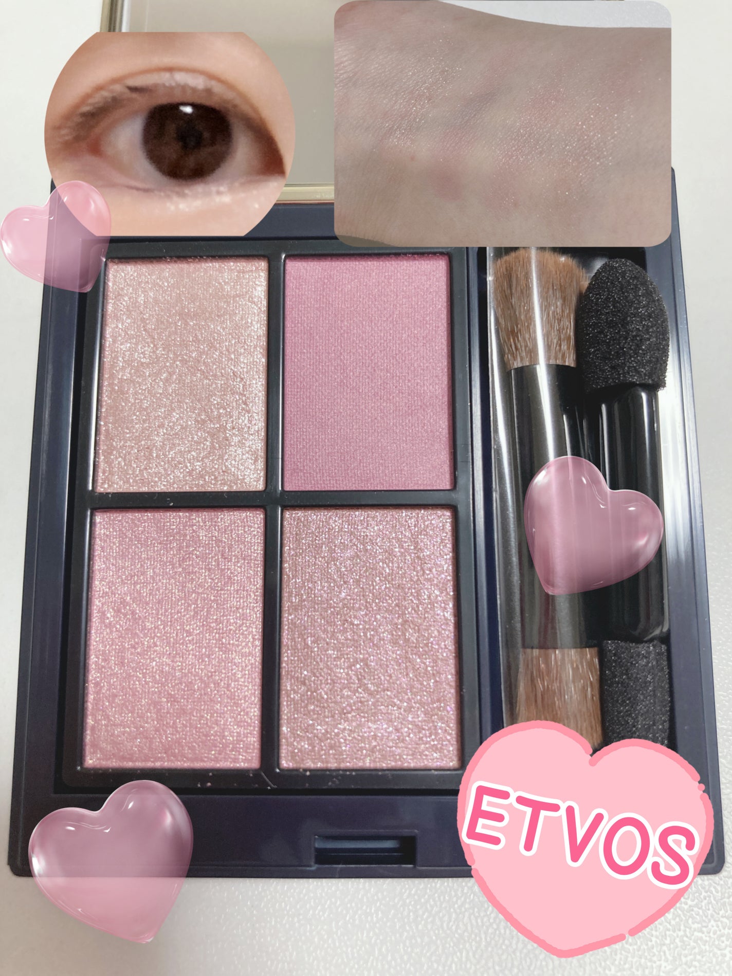 ホリデーコフレ2023〈カームピンク〉/エトヴォス/メイクアップキットを使ったクチコミ(1枚目)