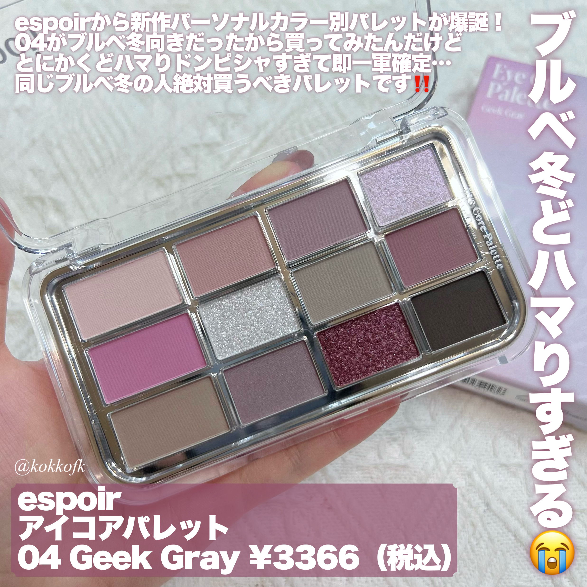 アイコアパレット/espoir/アイシャドウパレットを使ったクチコミ（2枚目）