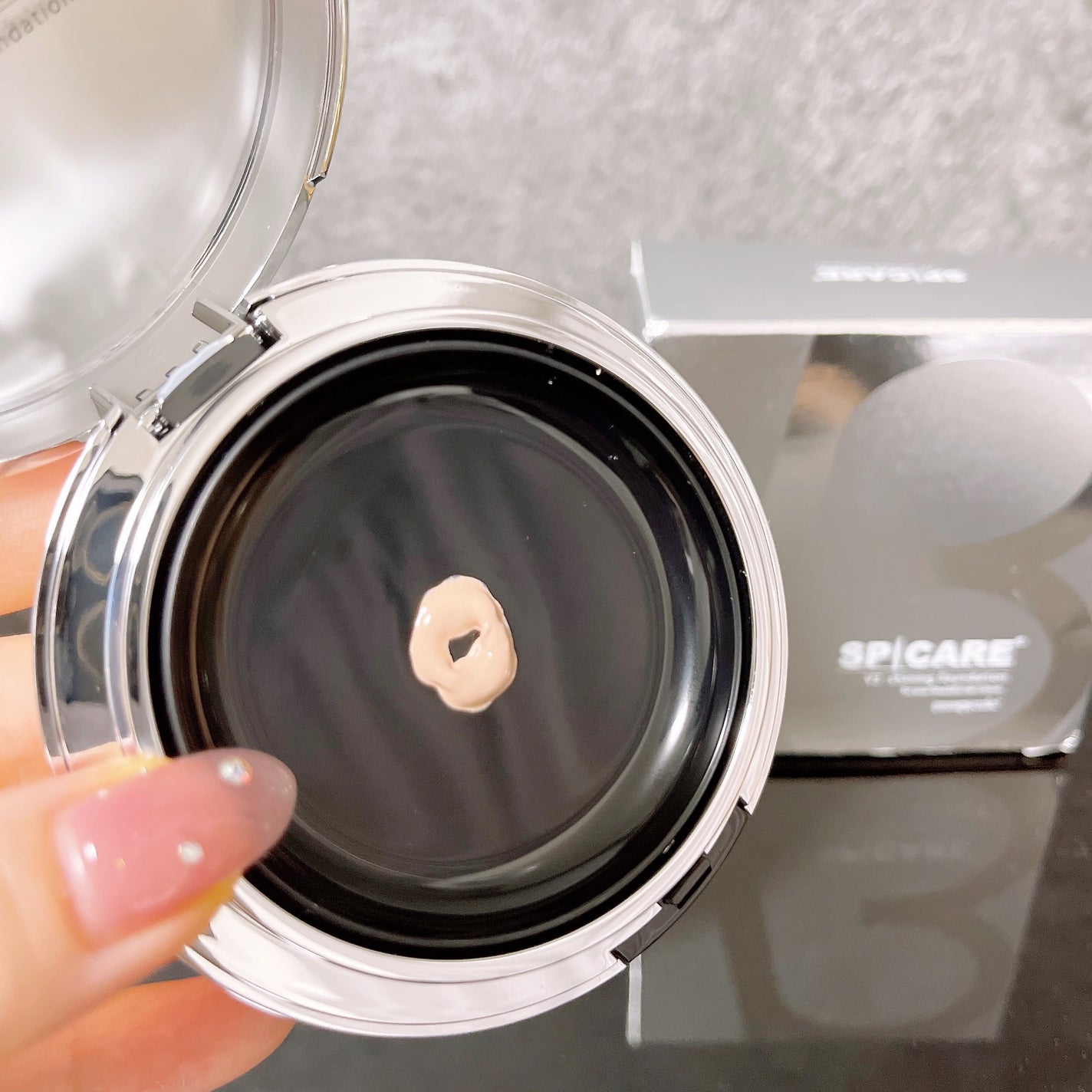 V3シャイニングファンデーション/SPICARE/クッションファンデーションを使ったクチコミ(2枚目)