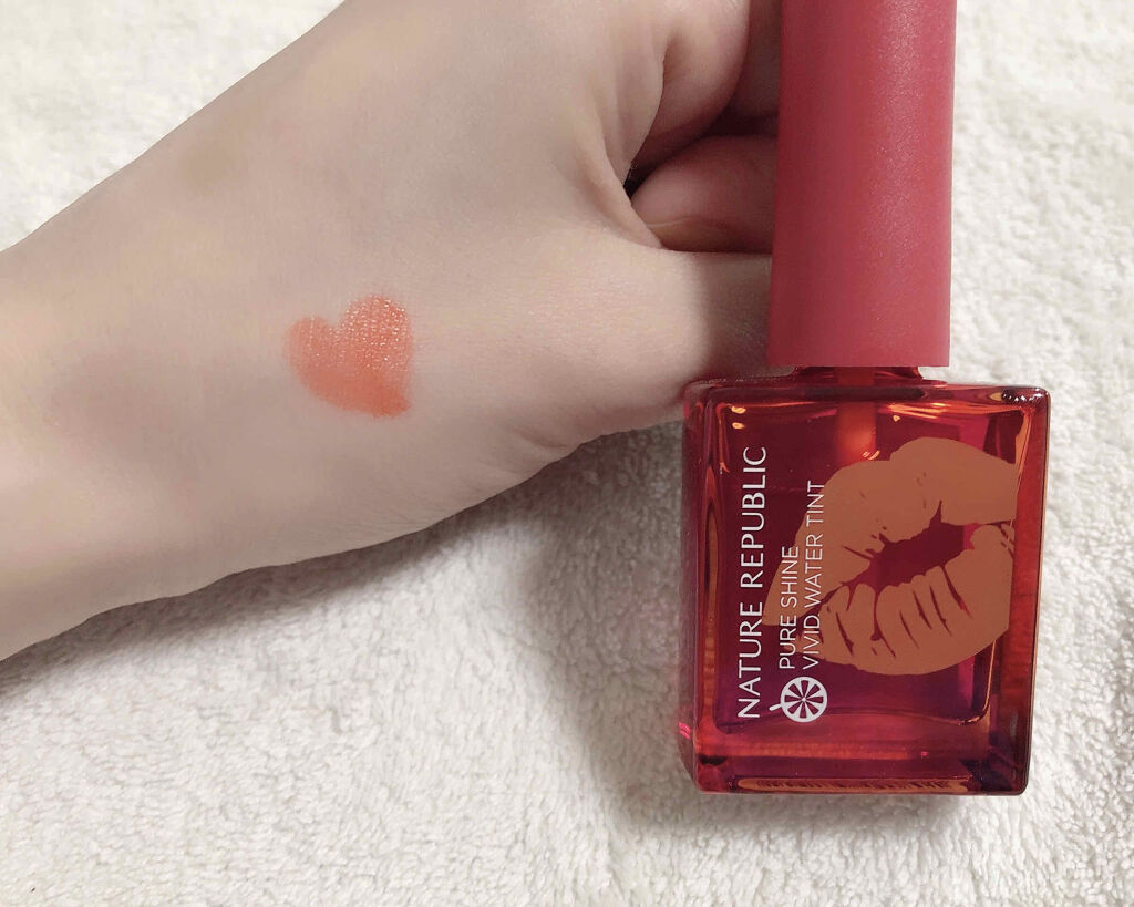 ピュア シャイン ビビッド ウォーター ティント/ネイチャーリパブリック/リップティントを使ったクチコミ（2枚目）