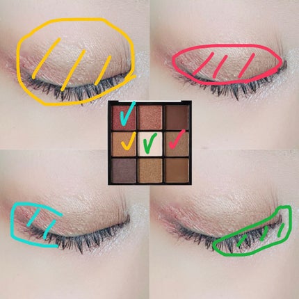 UR GLAM BLOOMING EYE COLOR PALETTE/U R GLAM/アイシャドウパレットを使ったクチコミ(2枚目)