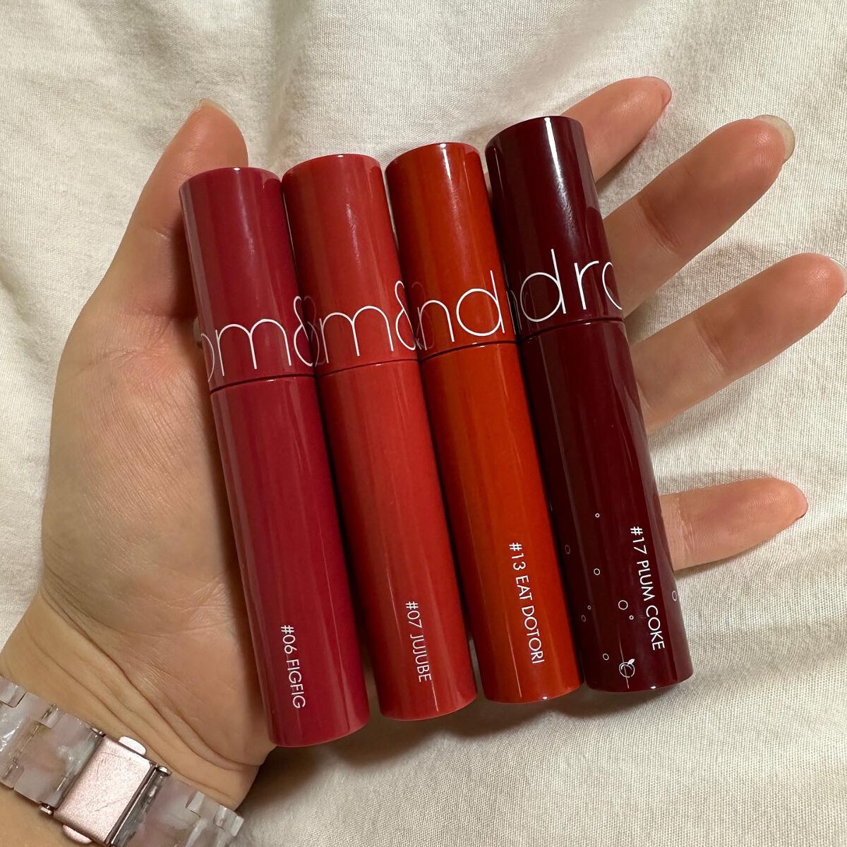 ジューシーラスティングティント/rom&nd/リップティントを使ったクチコミ(4枚目)