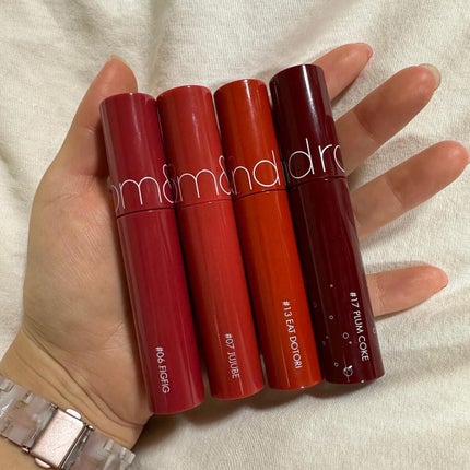 ジューシーラスティングティント/rom&nd/リップティントを使ったクチコミ(4枚目)