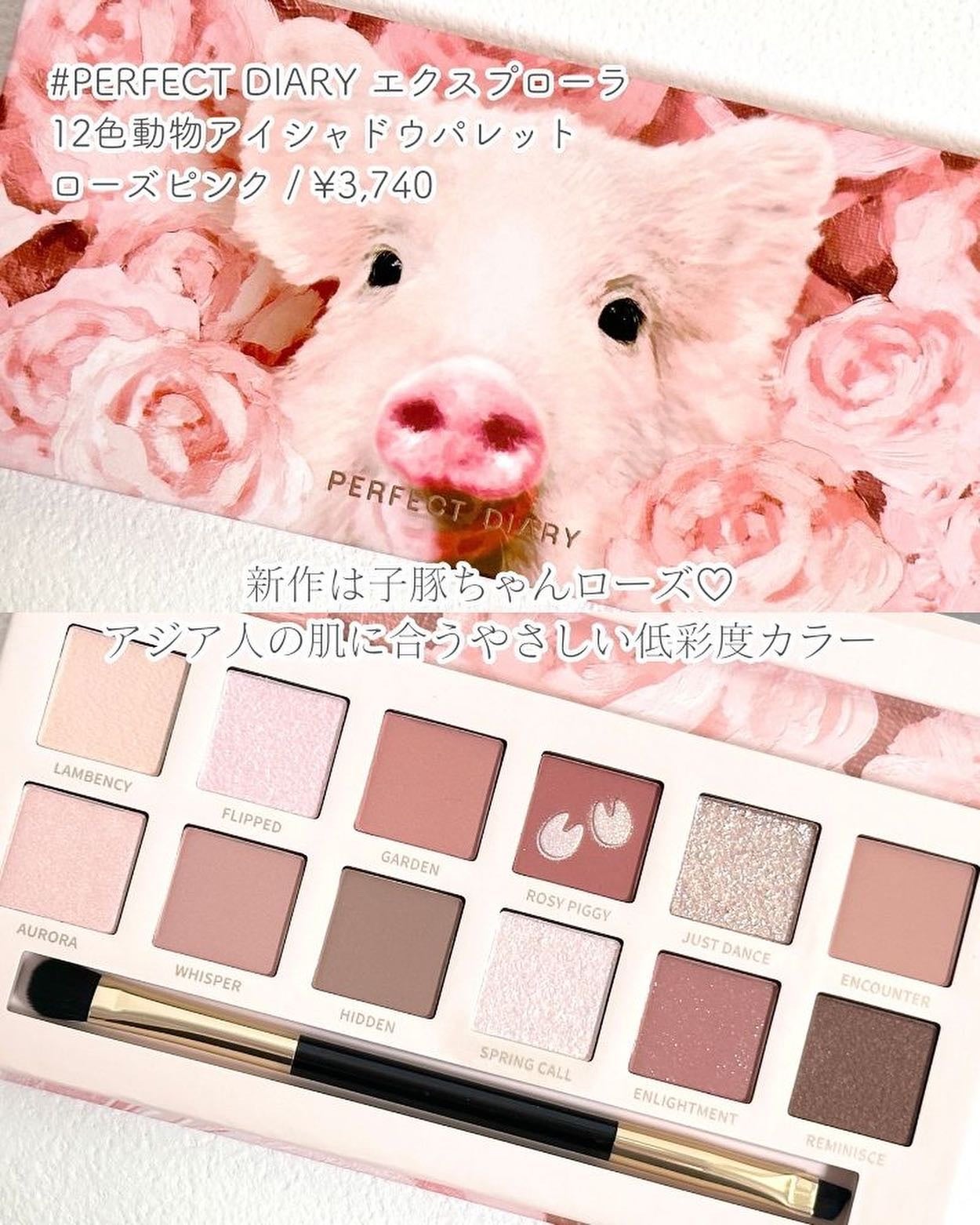 エクスプローラ12色 動物アイシャドウパレット/PERFECT DIARY/アイシャドウパレットを使ったクチコミ(3枚目)