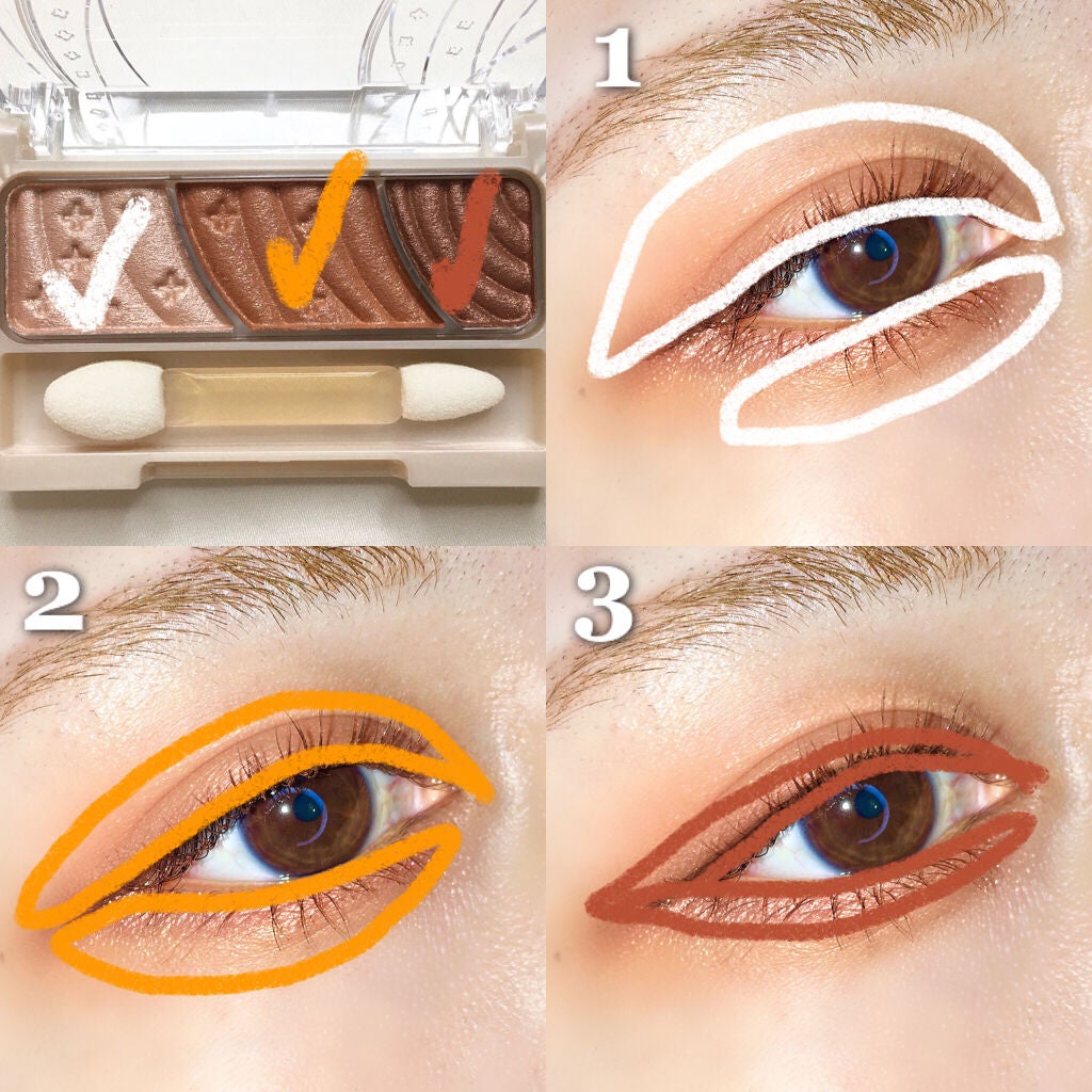 トーンアップアイシャドウ/CEZANNE/アイシャドウパレットを使ったクチコミ(3枚目)