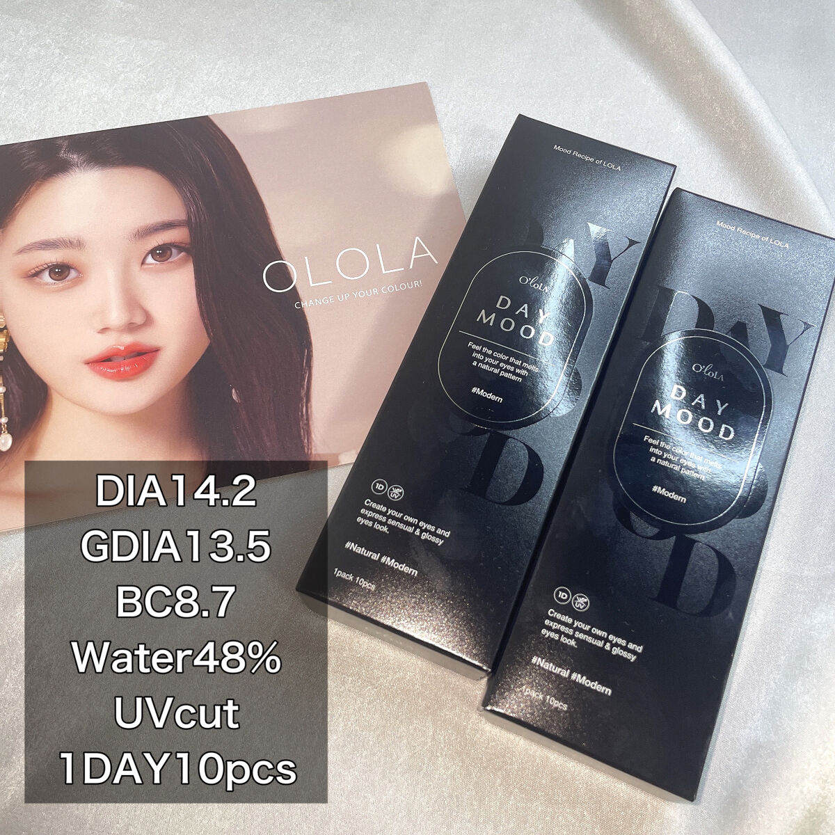 デームードワンデー(DAYMOOD 1day) 02 グレー/OLOLA/ワンデー（１DAY）カラコンを使ったクチコミ（2枚目）