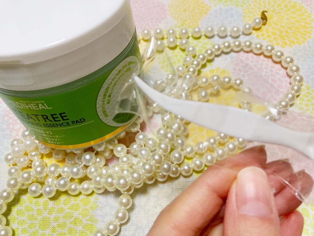 ティーツリーカーミングエッセンスパッド/MEDIHEAL/トナーパッドを使ったクチコミ（3枚目）