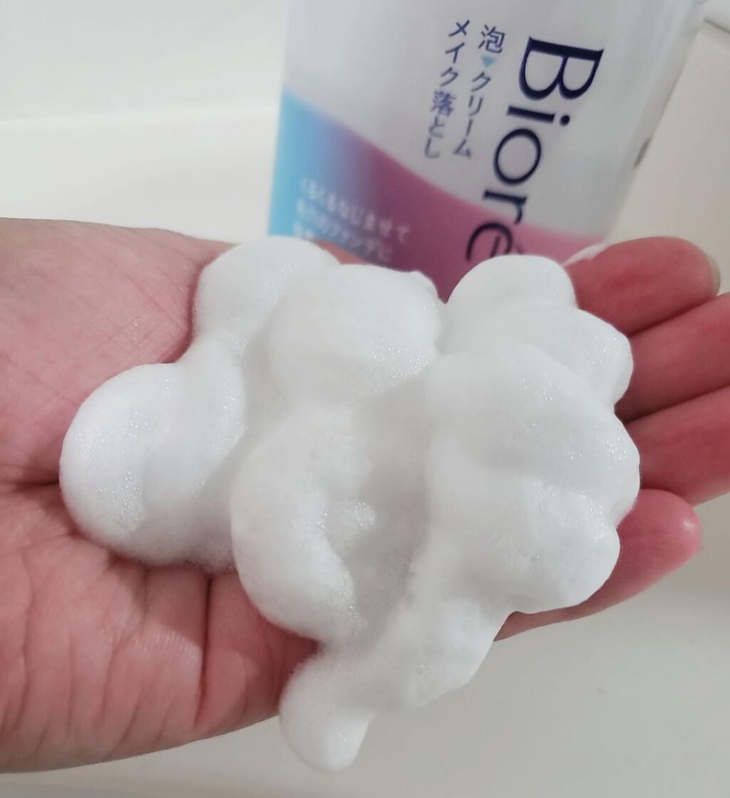 泡クリームメイク落とし/ビオレ/クレンジングクリームを使ったクチコミ（3枚目）