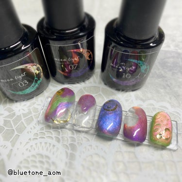 ネイル工房(@nailkoubou )
Moonlight Magnet

03、07、10を使ってお遊び！
めちゃくちゃ前に作ったやつやけど
個性的な感じになった\(◡̈)/

セリアのシールで
なん