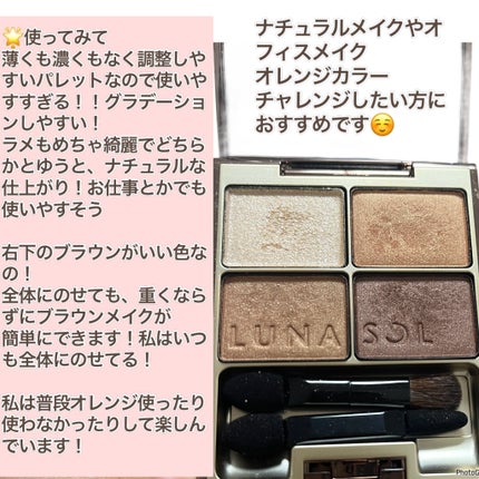 スキンモデリングアイズ/LUNASOL/アイシャドウパレットを使ったクチコミ(4枚目)