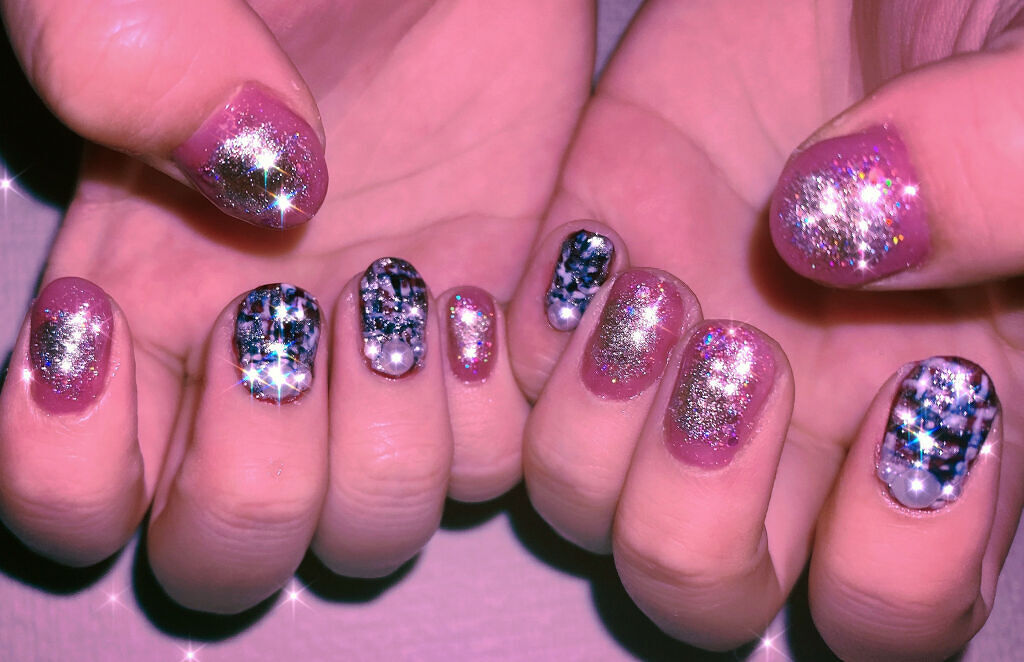 ジェルネイル（ライト対応）/セリア/ジェルネイルを使ったクチコミ（1枚目）