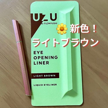 EYE OPENING LINER LIGHT BROWN/UZU BY FLOWFUSHI/リキッドアイライナーを使ったクチコミ（1枚目）