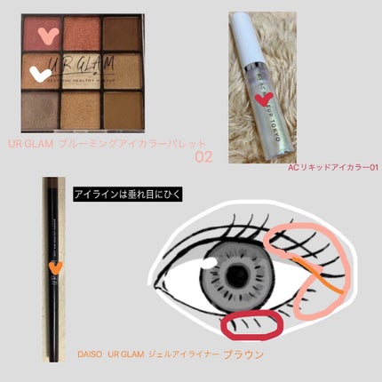 UR GLAM BLOOMING EYE COLOR PALETTE/U R GLAM/アイシャドウパレットを使ったクチコミ(2枚目)