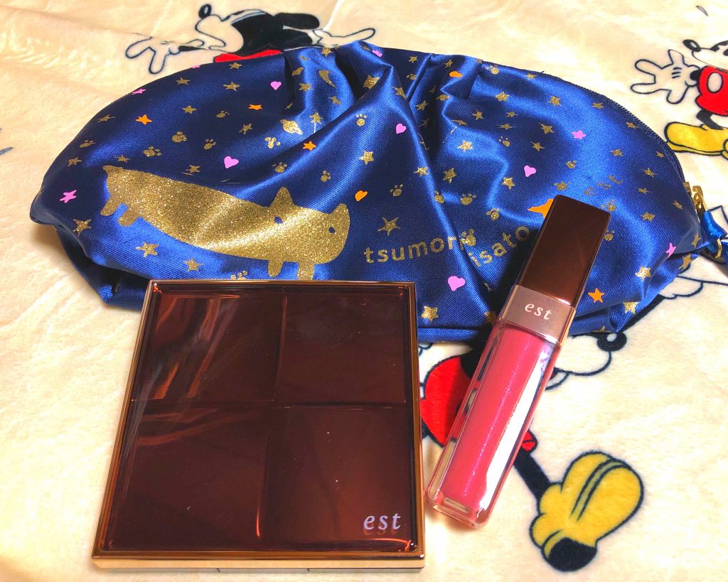 ルージュ&シャドウのクリスマス限定コフレ tsumori chisato 限定デザインポーチ付き/est/メイクアップキットを使ったクチコミ(2枚目)