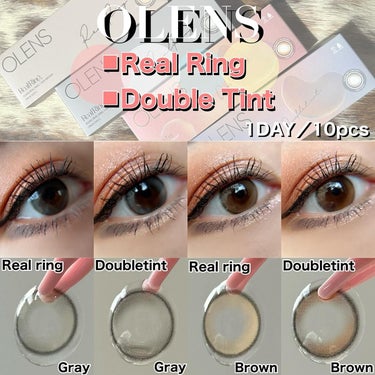 OLENSカラコンのご紹介♡
⁡
◼︎Real ring
◼︎Double tint
⁡
@poplens_official
#pr
⁡
◼︎ Real ring 
brown／gray
1Day （1