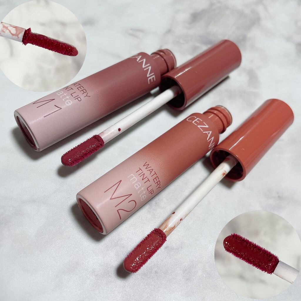 ウォータリーティントリップ マット/CEZANNE/リップティントを使ったクチコミ（2枚目）