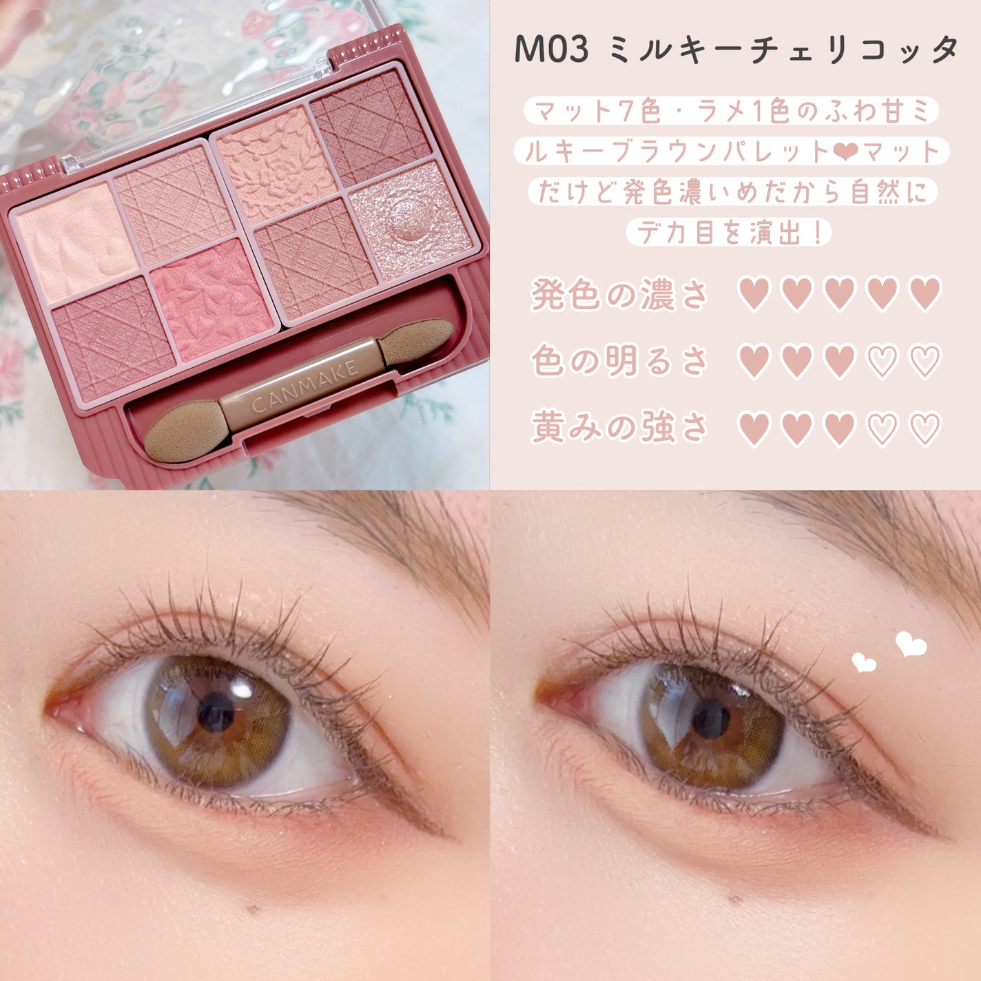 プティパレットアイズ/キャンメイク/パウダーアイシャドウを使ったクチコミ(5枚目)