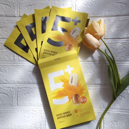 5番 白玉グルタチオンCふりかけマスク/numbuzin/シートマスク・パックを使ったクチコミ(4枚目)