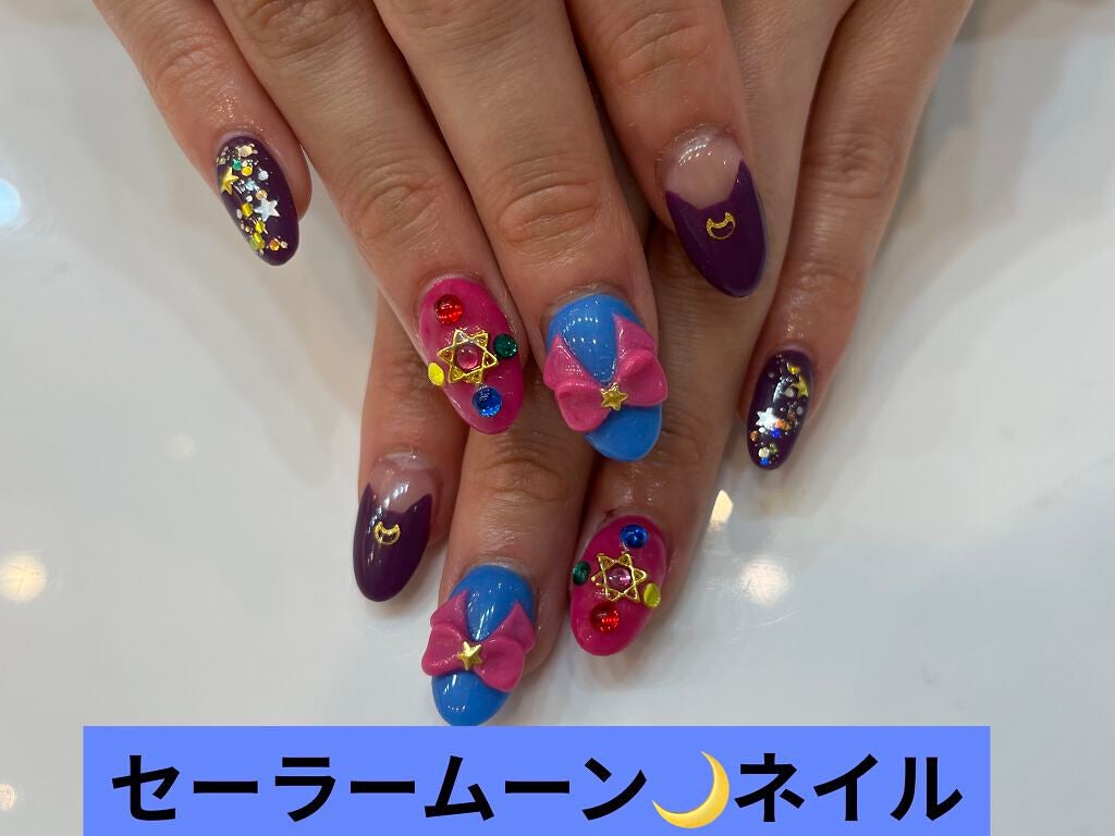 Fuka on LIPS 「自分用ネイルメモ3月セラムンネイル#セーラームーン#ネイル..」(1枚目)