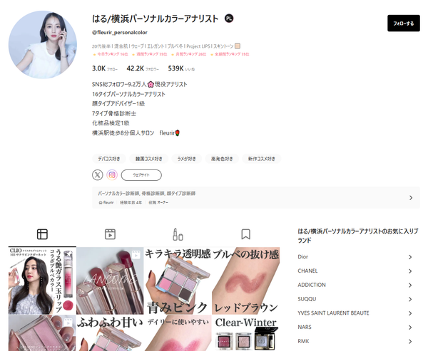 はるさんのLIPSユーザーページ