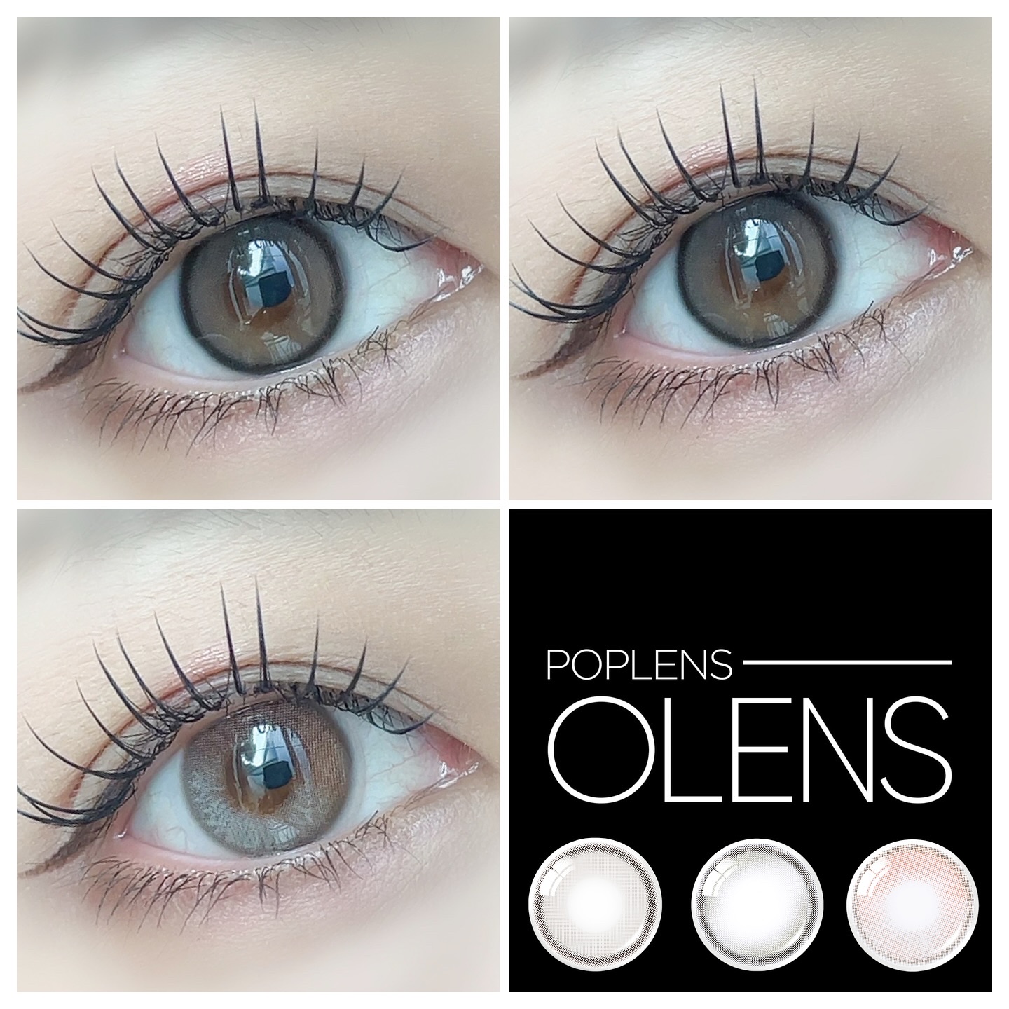 Moonrise Dew Gray/POPLENS/１ヶ月（１MONTH）カラコンを使ったクチコミ（1枚目）