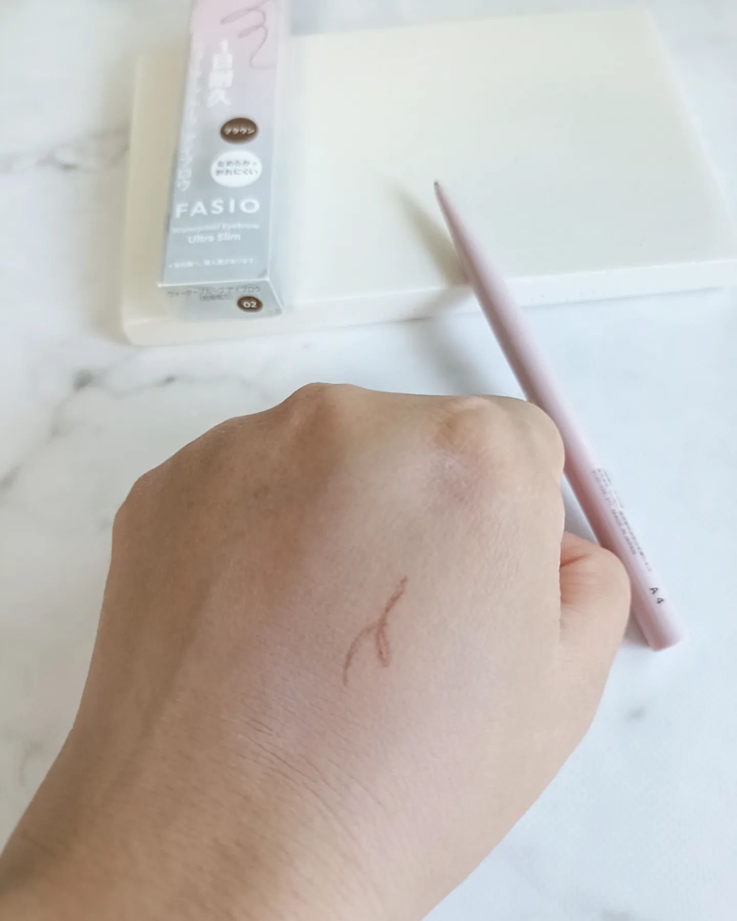 ウォータープルーフ アイブロウ(超極細芯)/FASIO/アイブロウペンシルを使ったクチコミ（3枚目）