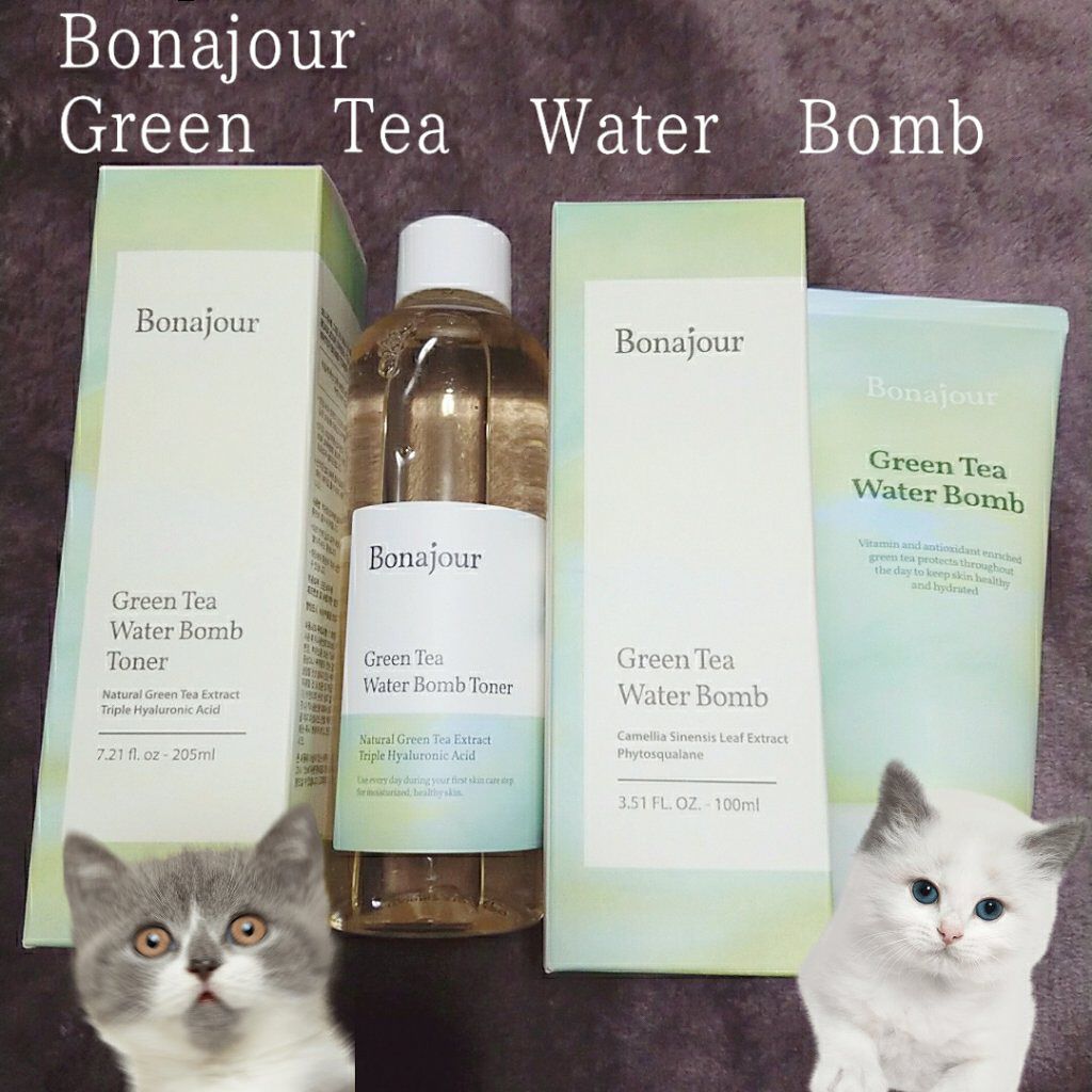 グリーンティーウォーターボムトナー/Bonajour/化粧水を使ったクチコミ（1枚目）