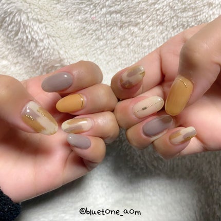 ネイルフィット ジェルネイルシール キャラメルチョコニュアンス/GELATO FACTORY/ネイルシールの画像