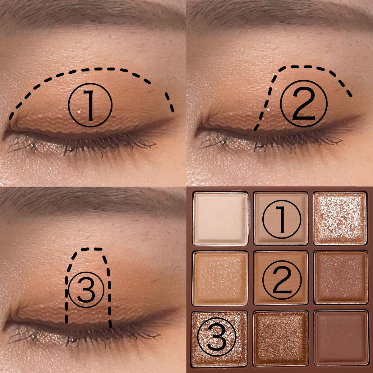 シャドウパレット/dasique/アイシャドウパレットを使ったクチコミ(3枚目)