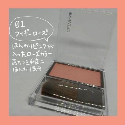 チークブラッシュ/CEZANNE/パウダーチークを使ったクチコミ(3枚目)