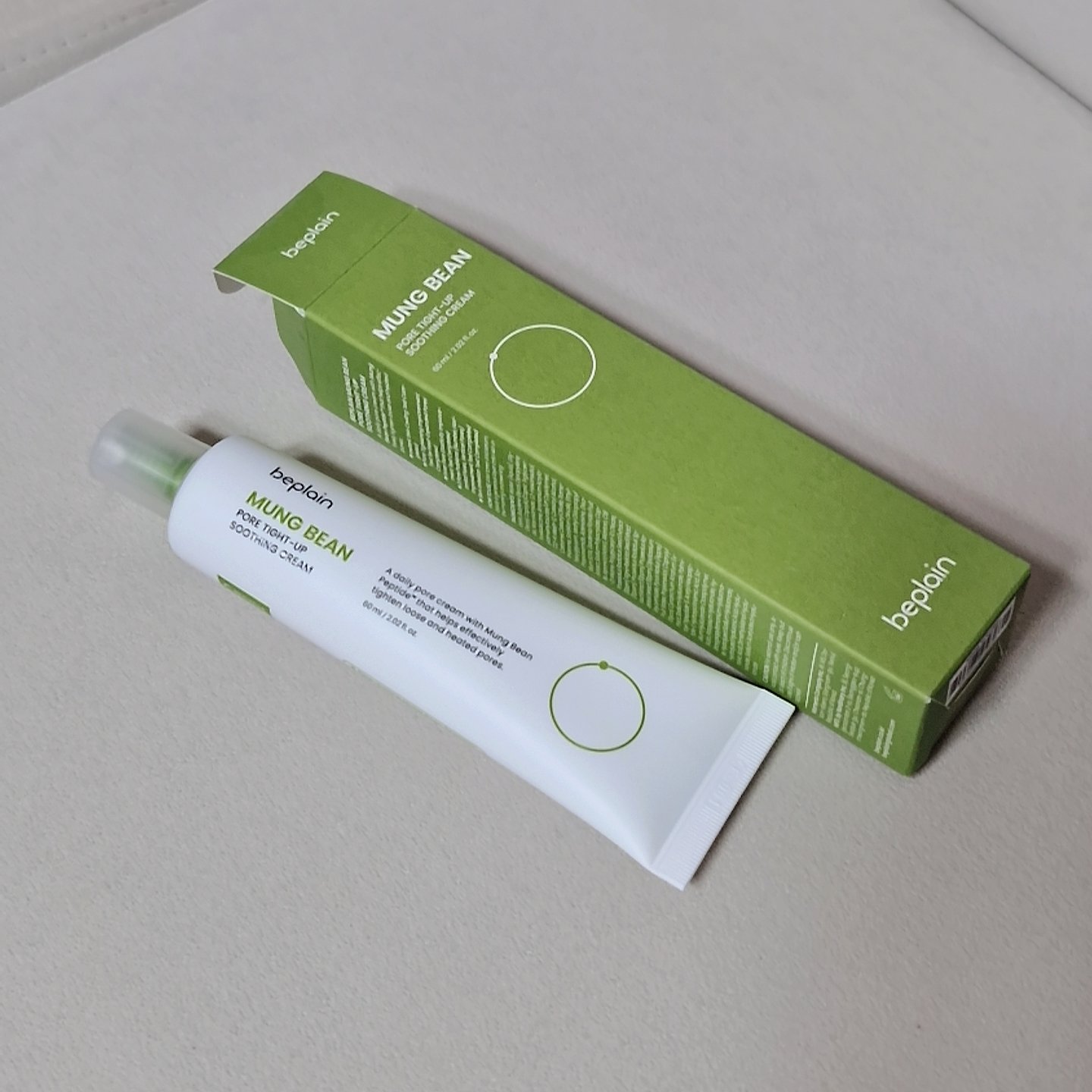 緑豆毛穴タイトアップスージングクリーム/beplain/フェイスクリームを使ったクチコミ（2枚目）