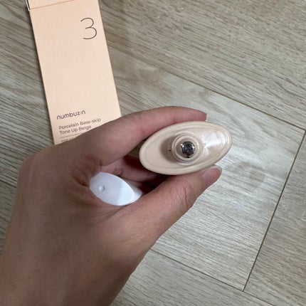 3番 ノーファンデ陶器肌トーンアップクリーム/numbuzin/化粧下地を使ったクチコミ(3枚目)