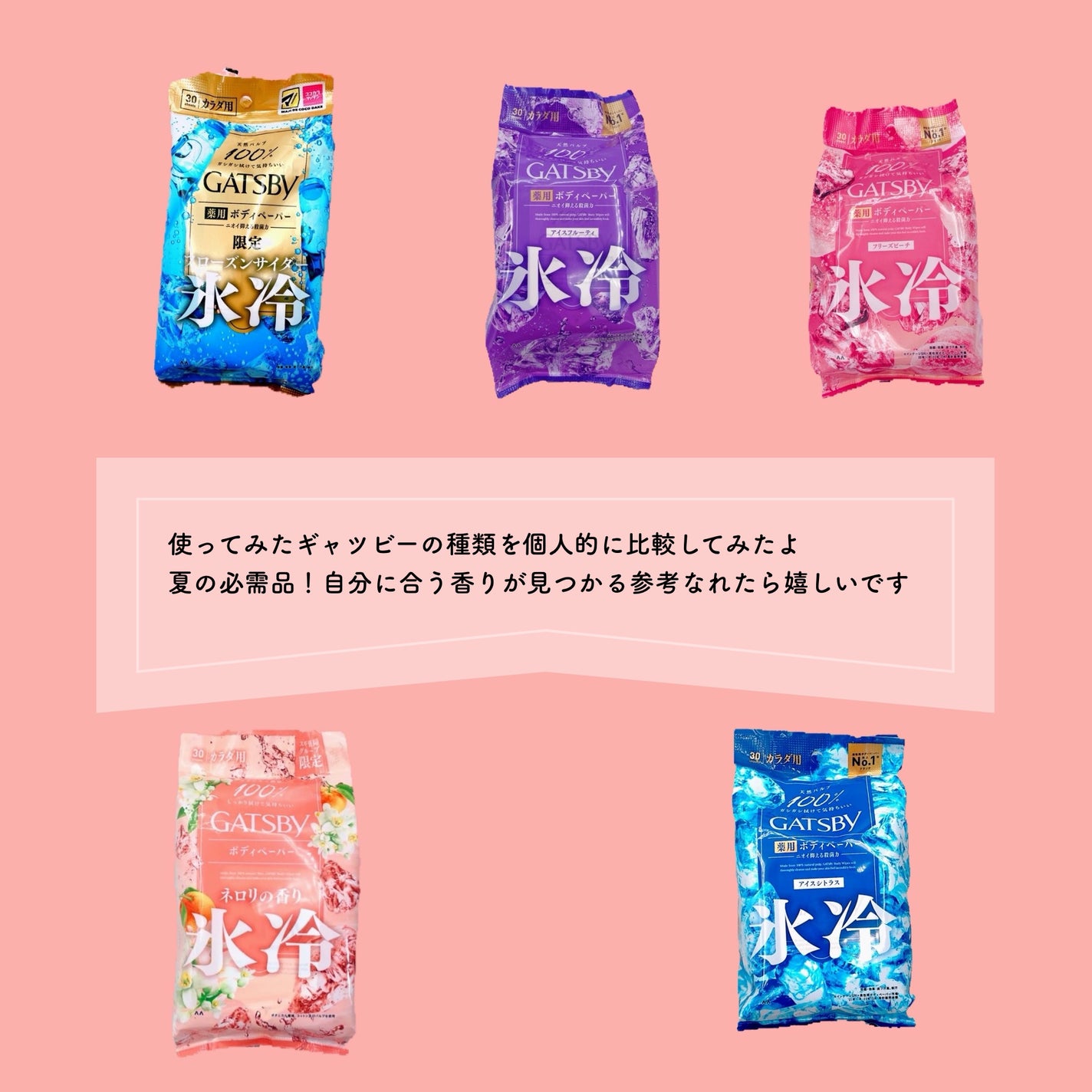 アイスデオドラントボディーペーパー アイスシトラス/ギャツビー/ボディシートを使ったクチコミ(2枚目)