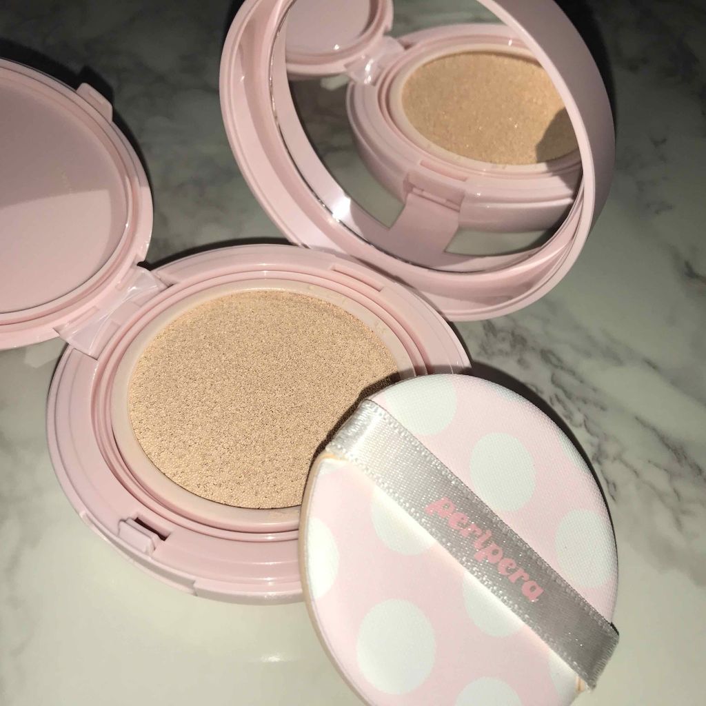 インク ラスティング ピンククッション/PERIPERA/クッションファンデーションを使ったクチコミ(2枚目)