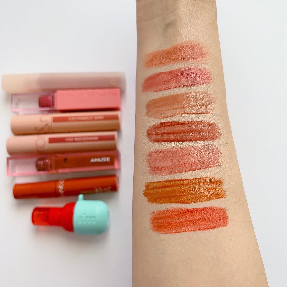 カラーキーリングウォータージェルティント #02 Orange Delight/i’m meme/リップティントを使ったクチコミ（2枚目）